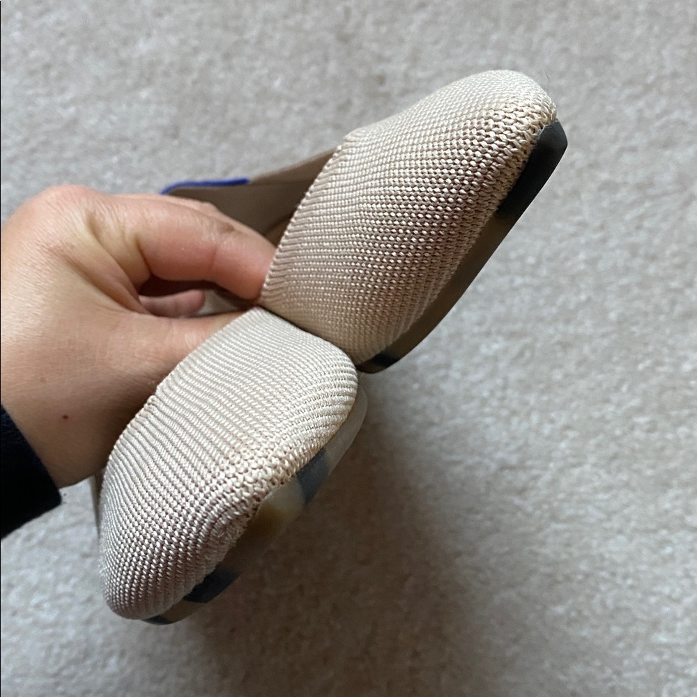 ROTHY'S "The Point" Knit Flats Size 8W Beige Comfort - Picture 8 of 10